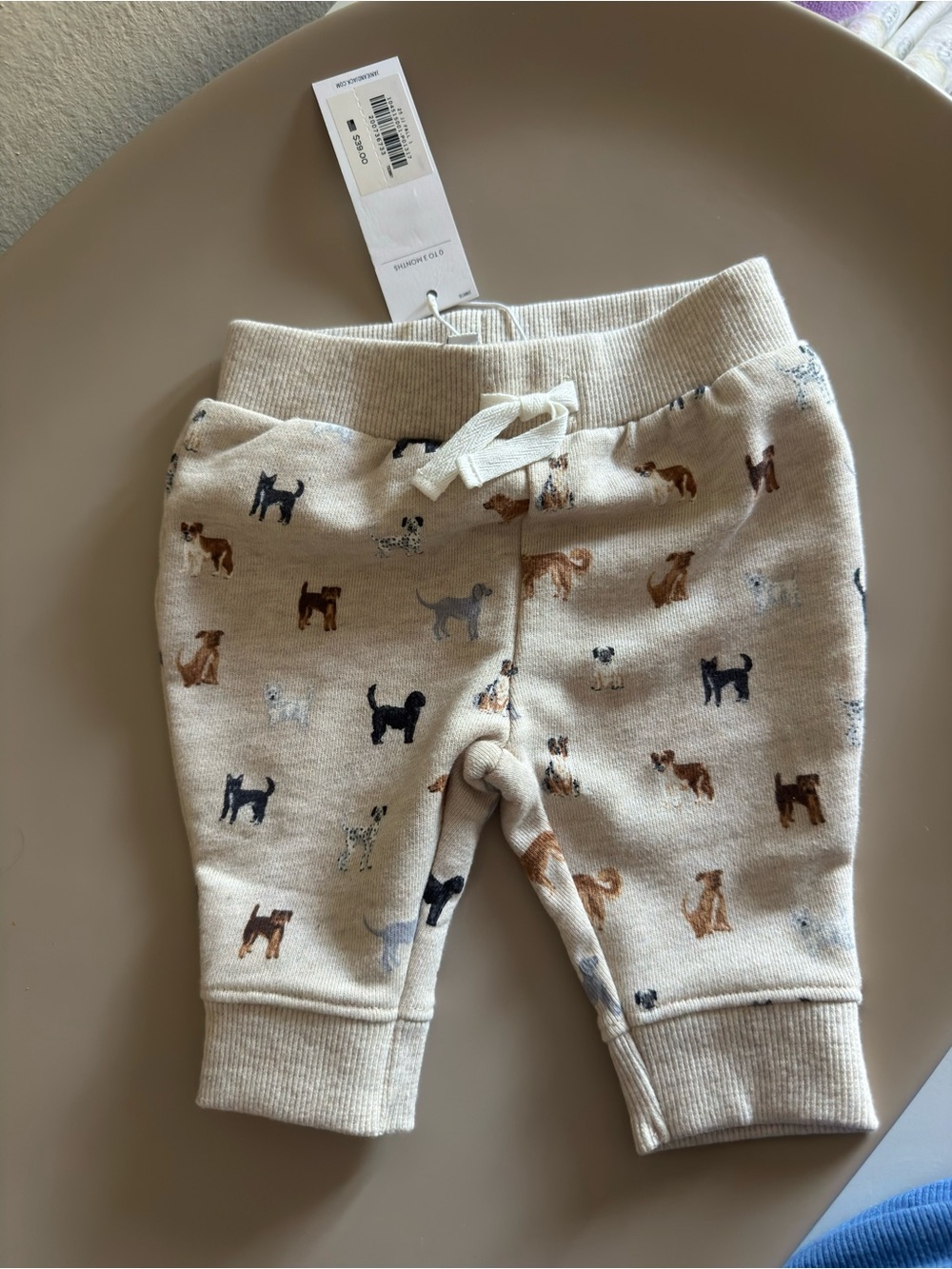 Janie & Jack- Neutral Dog-Print Baby Jogger Pants - NEW